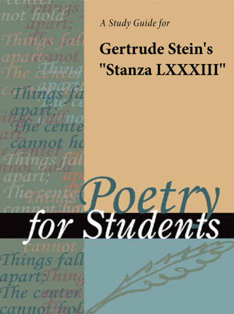 Cover image for book A Study Guide for Gertrude Stein's "Stanza LXXXIII"