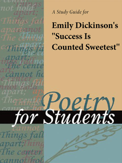 Cover image for book A Study Guide for Emily Dickinson's "Success is counted sweetest"