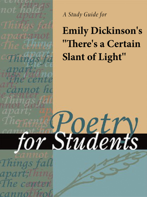 Cover image for book A Study Guide for Emily Dickinson's "There's a Certain Slant of Light"