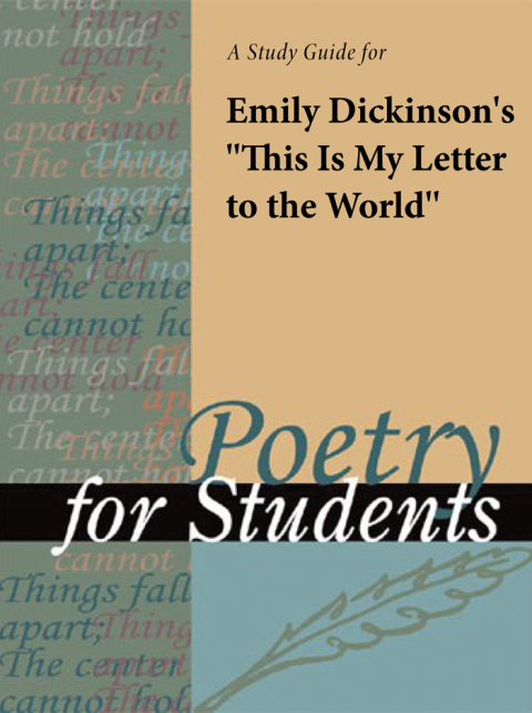 Cover image for book A Study Guide for Emily Dickinson's "This Is My Letter to the World"