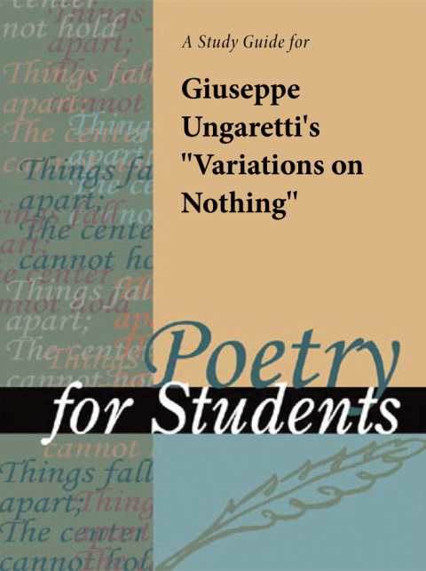 Cover image for book A Study Guide for Giuseppe Ungaretti's "Variations on Nothing"
