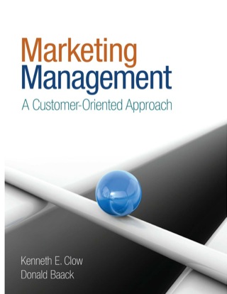 Marketing Management: A Customer-Oriented Approach