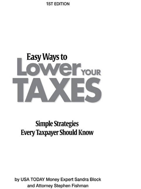 Cover image for book Easy Ways to Lower Your Taxes: Simple Strategies Every Taxpayer Should Know