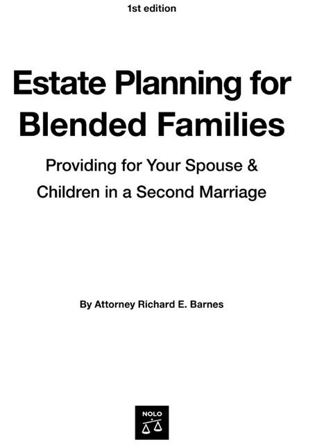 Cover image for book Estate Planning for Blended Families: Providing for Your Spouse & Children in a Second Marriage