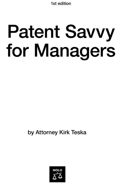 Cover image for book Patent Savvy for Managers: Spot