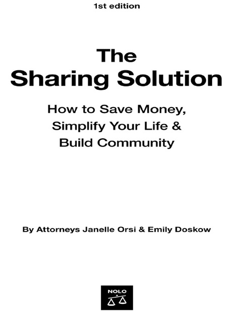 Cover image for book Sharing Solution, The