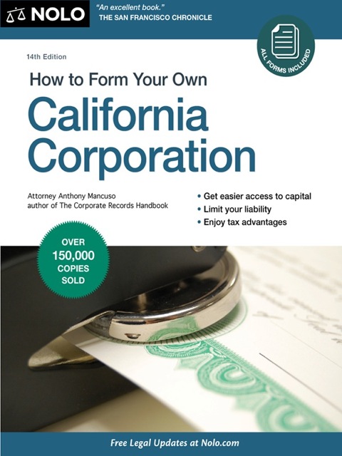 Cover image for book How to Form Your Own California Corporation
