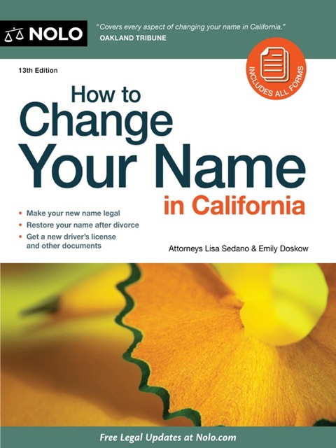 Cover image for book How to Change Your Name in California