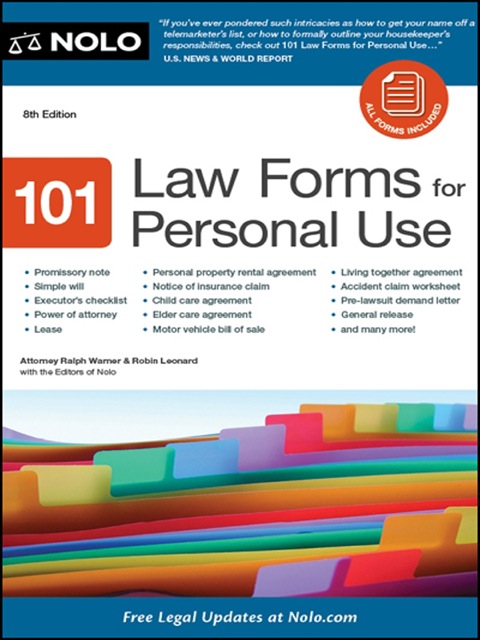 Cover image for book 101 Law Forms for Personal Use