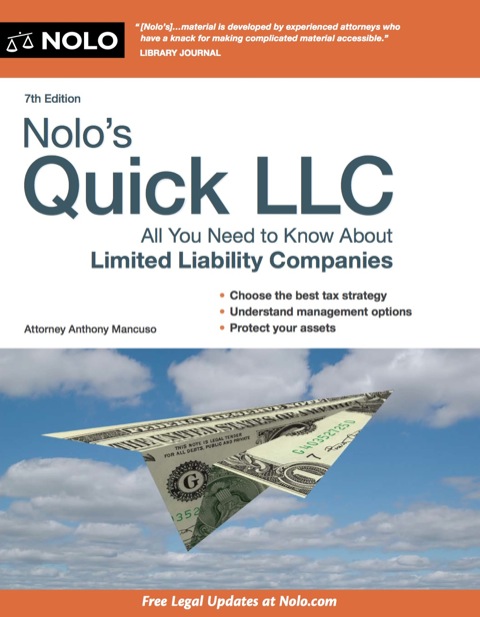 Cover image for book Nolo's Quick LLC: All You Need to Know About Limited Liability Companies (Quick & Legal)