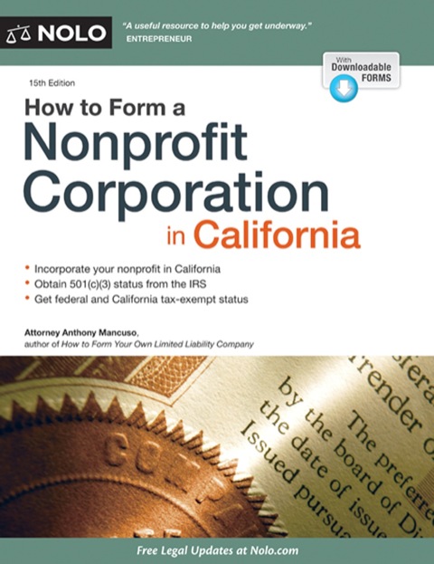 Cover image for book How to Form a Nonprofit Corporation in California