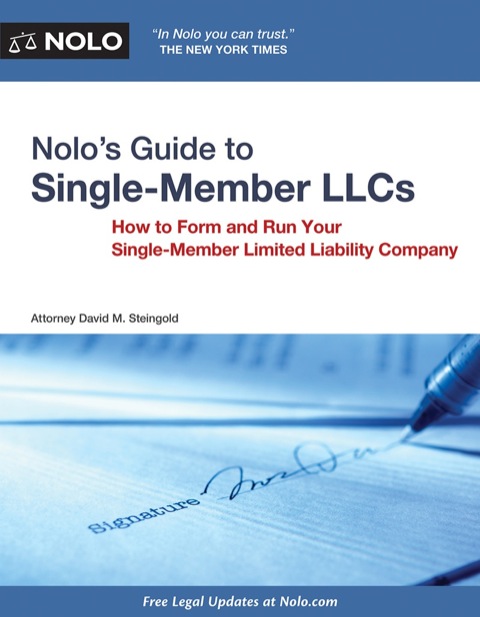 Cover image for book Nolo's Guide to Single Member LLCs: How to Form and Run Your Single-Member Limited Liability Company
