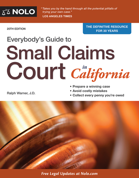 Cover image for book Everybody's Guide to Small Claims Court in California