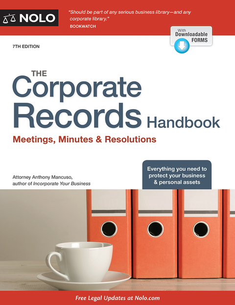 Cover image for book Corporate Records Handbook, The