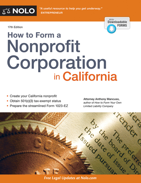 Cover image for book How to Form a Nonprofit Corporation in California