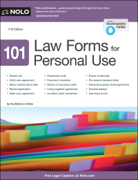 Titelbild: 101 Law Forms for Personal Use 11th edition 9781413326574