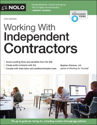 Cover image: Working With Independent Contractors 10th edition 9781413327489