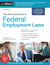 Cover image: Essential Guide to Federal Employment Laws, The 7th edition 9781413329797