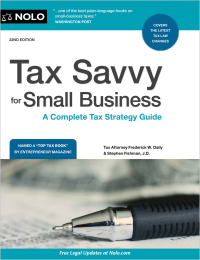 Cover image: Tax Savvy for Small Business 22nd edition 9781413330403
