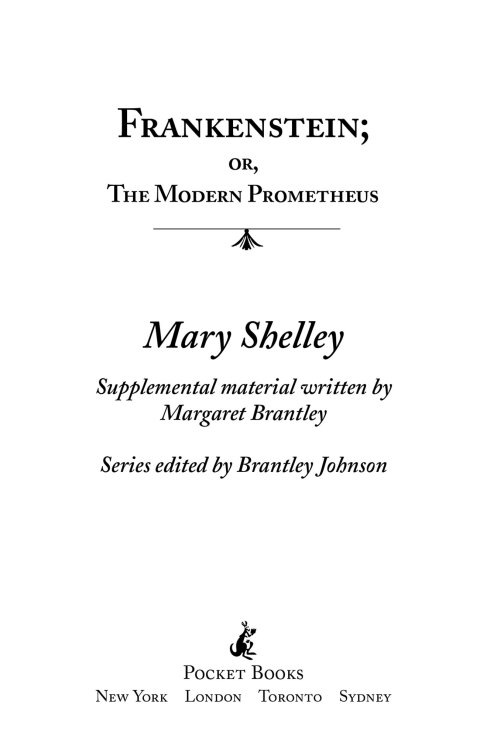 Cover image for book Frankenstein; or, The Modern Prometheus