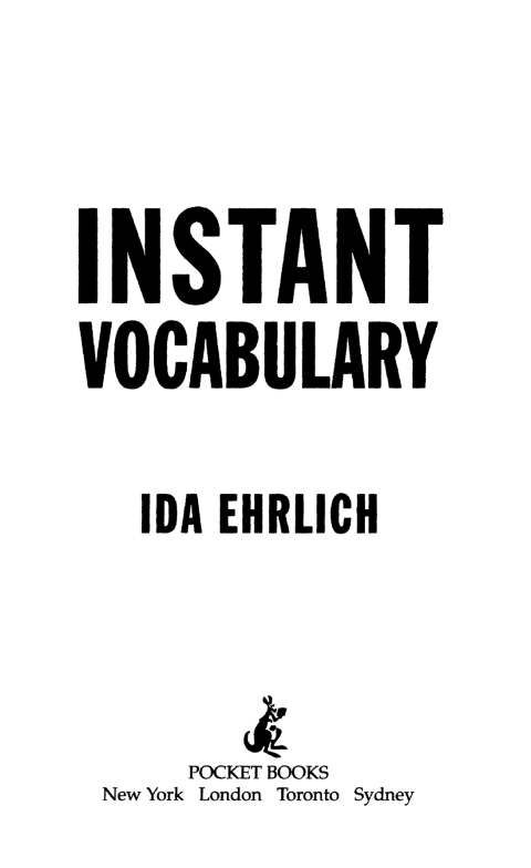 Cover image for book Instant Vocabulary