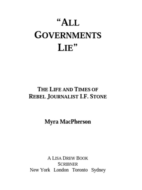 Cover image for book "All Governments Lie"