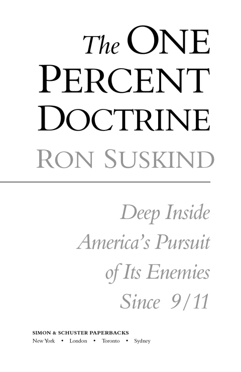 Cover image for book The One Percent Doctrine