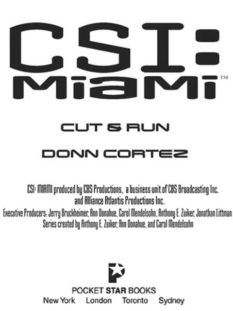 Cover image for book CSI Miami: Cut and Run