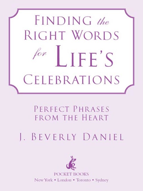 Cover image for book Finding the Right Words for Life's Celebrations