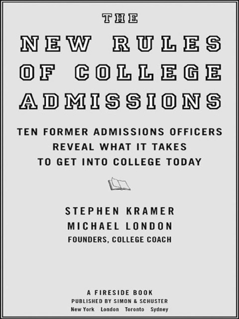 Cover image for book The New Rules of College Admissions