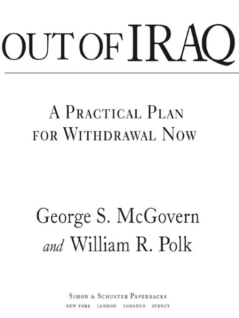 Cover image for book Out of Iraq