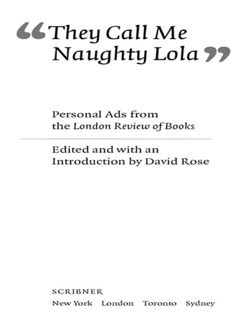 Cover image for book They Call Me Naughty Lola