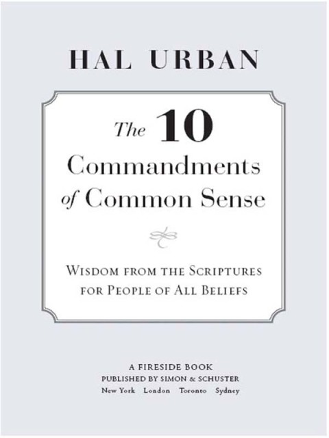 Cover image for book The 10 Commandments of Common Sense