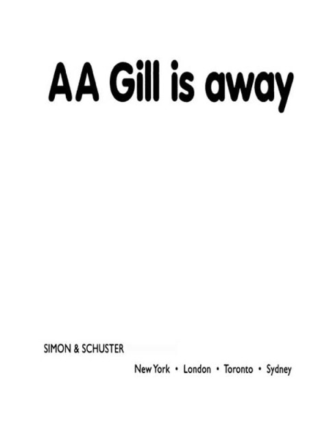 Cover image for book AA Gill is Away