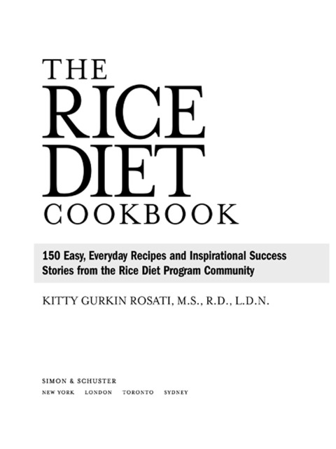 Cover image for book The Rice Diet Cookbook