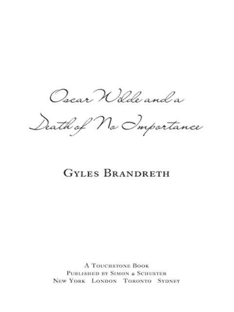 Cover image for book Oscar Wilde and a Death of No Importance