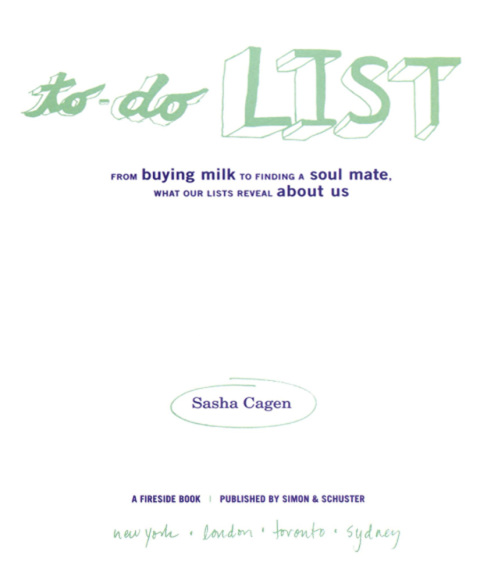 Cover image for book To-Do List