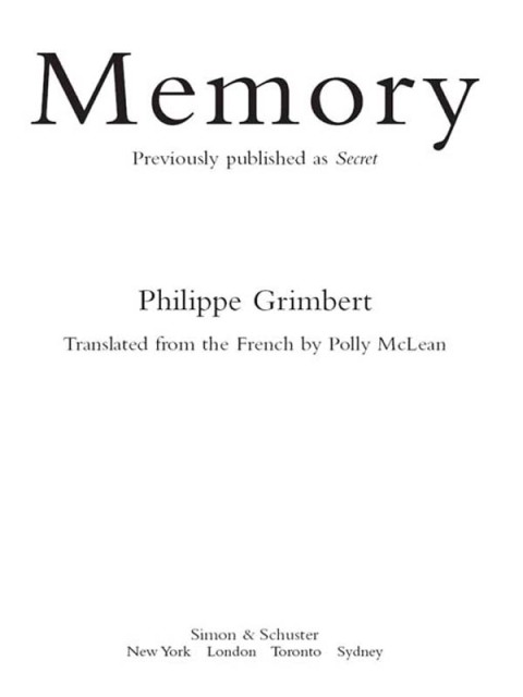 Cover image for book Memory
