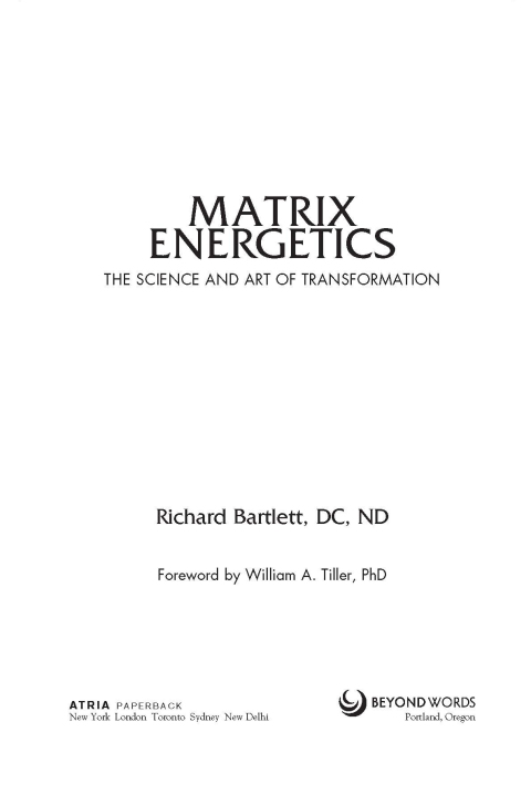 Cover image for book Matrix Energetics