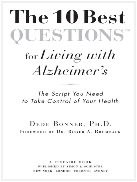 Cover image for book The 10 Best Questions for Living with Alzheimer's