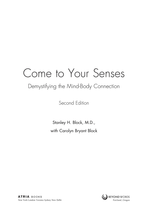 Cover image for book Come to Your Senses
