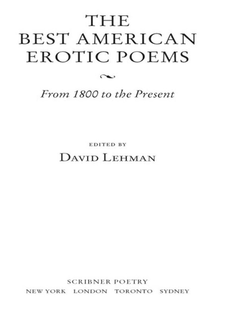 Cover image for book The Best American Erotic Poems