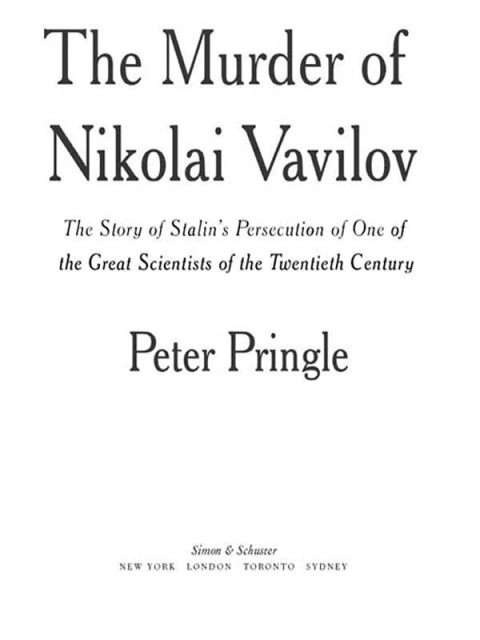 Cover image for book The Murder of Nikolai Vavilov
