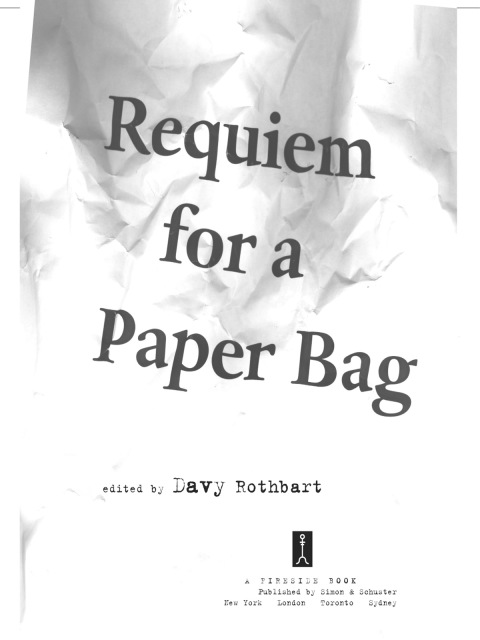 Cover image for book Requiem for a Paper Bag