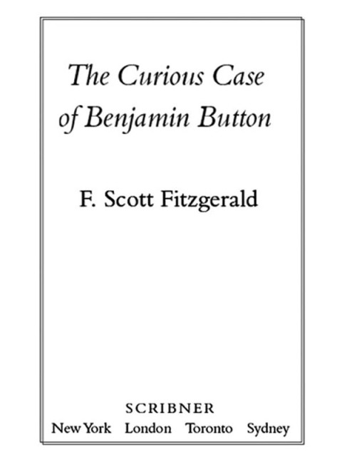 Cover image for book The Curious Case of Benjamin Button