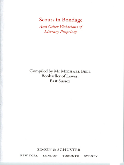 Cover image for book Scouts in Bondage