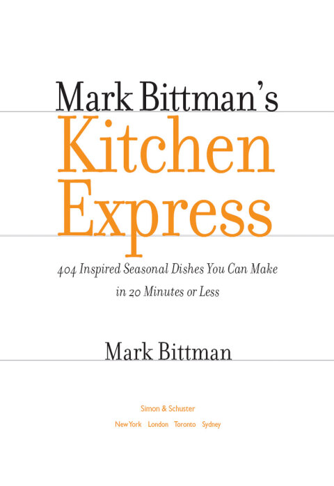 Cover image for book Mark Bittman's Kitchen Express