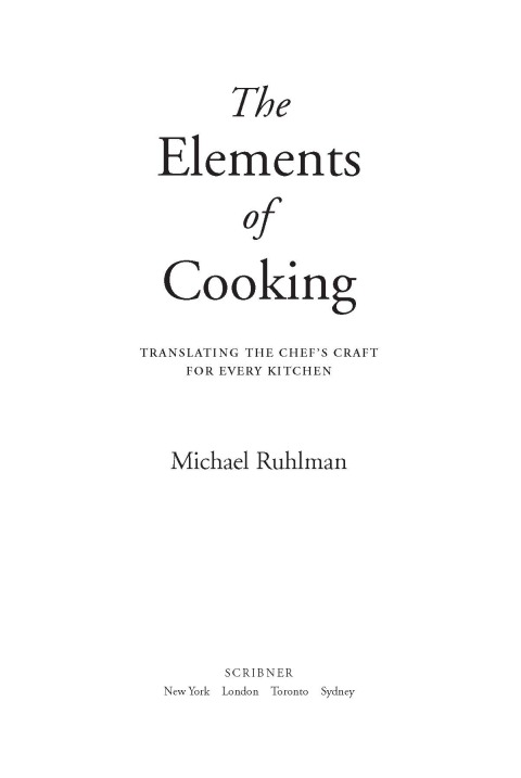Cover image for book The Elements of Cooking