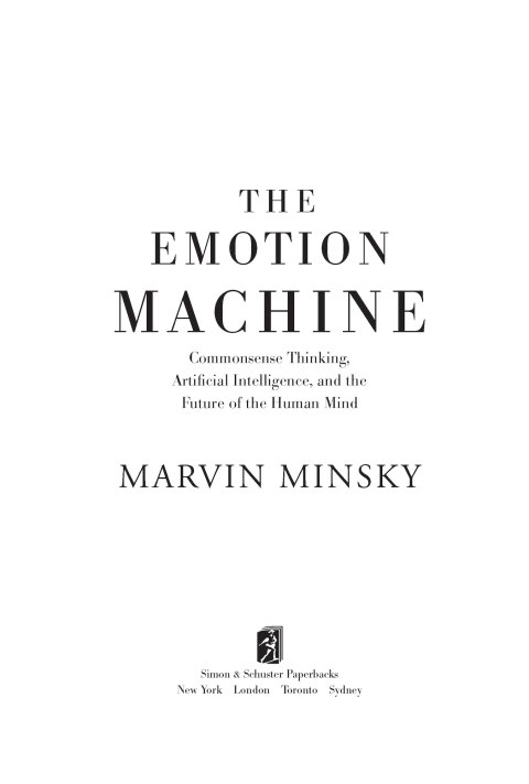 Cover image for book The Emotion Machine