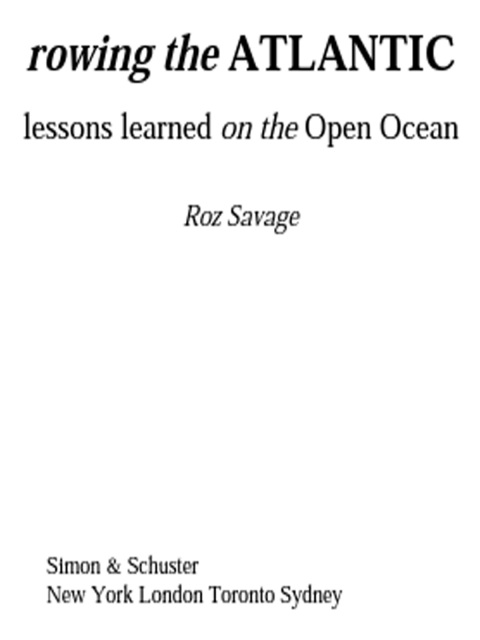 Cover image for book Rowing the Atlantic